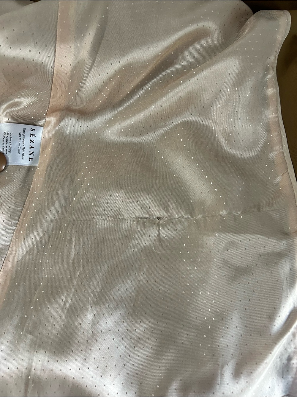 SEZANE Alfred Coat Hooded Button Up In Camel - Picture 13 of 13